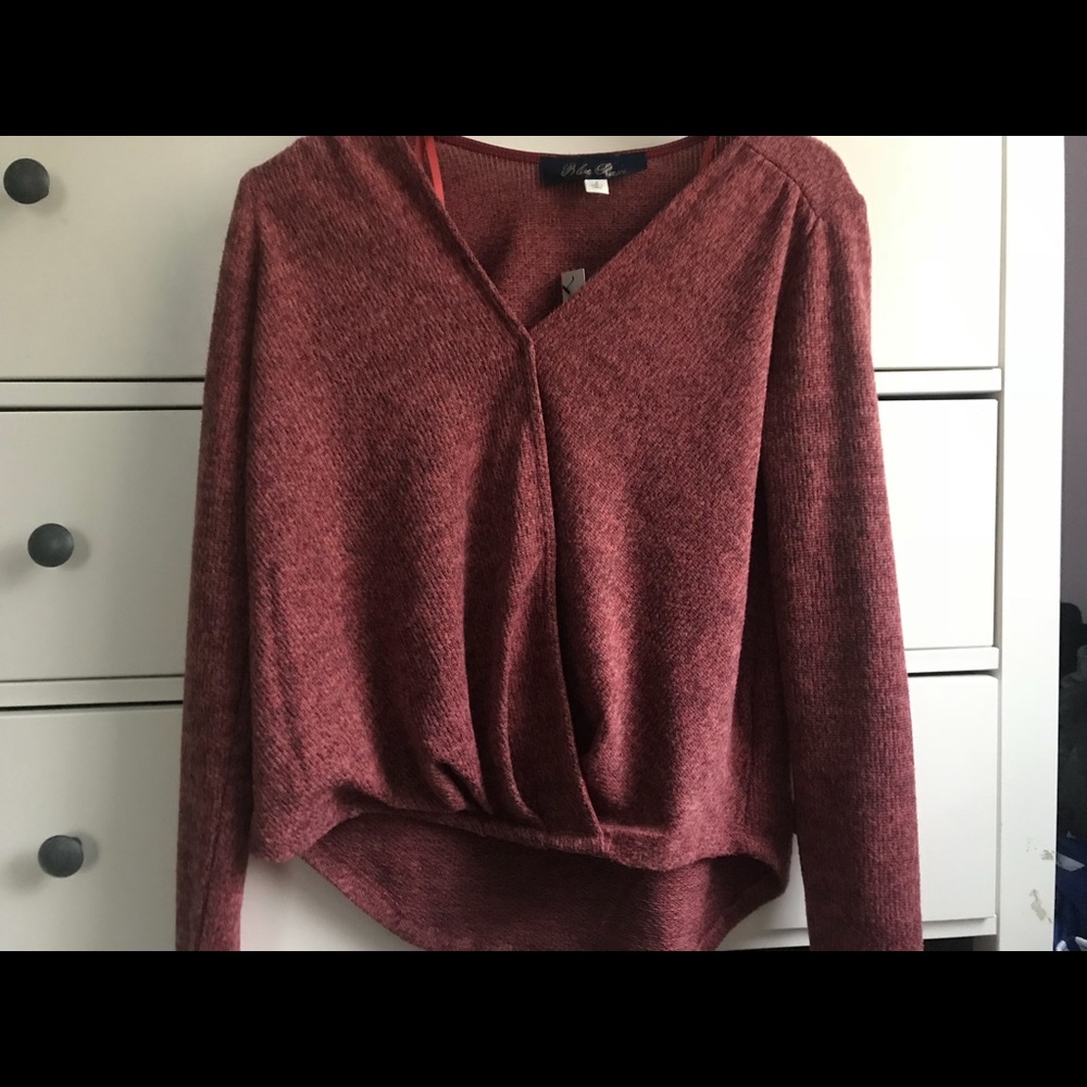 sweater surplice top NWT